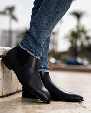 Alton: Chelsea Boots Homme - Cuir Noir