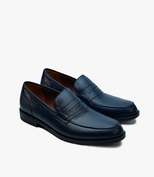 MOCASSIN Taylor en Cuir, Bleu nuit– CL477