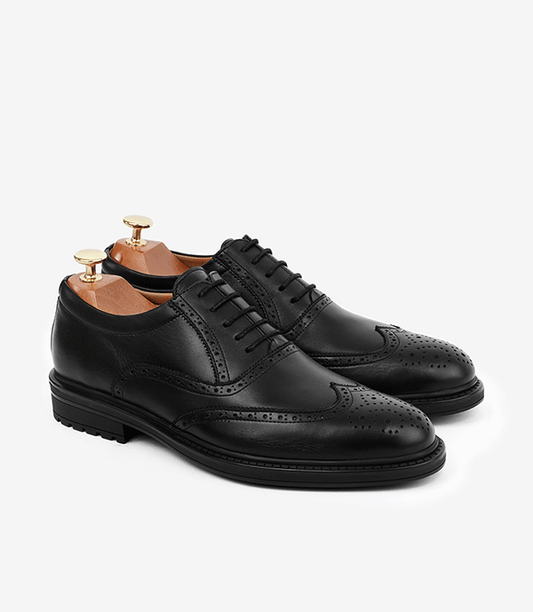 BROGUE en Cuir, Noir -CL200